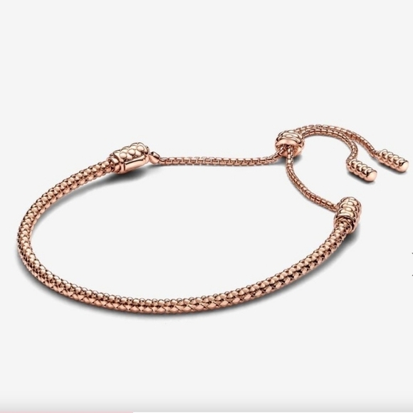 Authentic Pandora Studded Chain Slider Bracelet - Picture 1 of 4